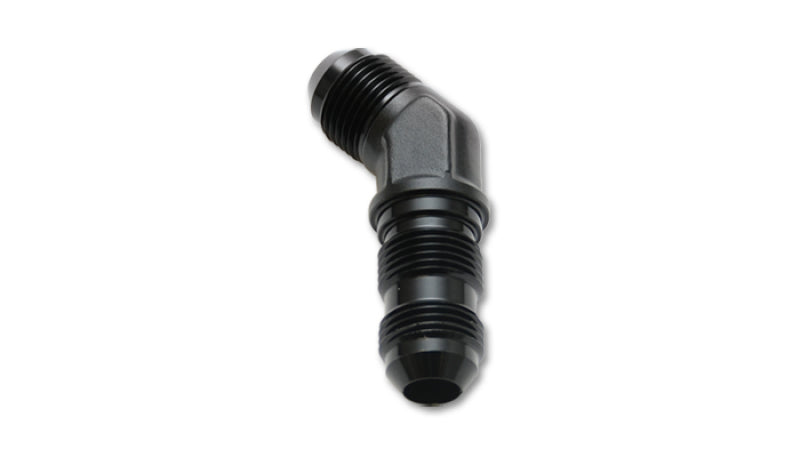 Vibrant -16AN Bulkhead Adapter 45 Degree Elbow Fitting in Anodized Black
