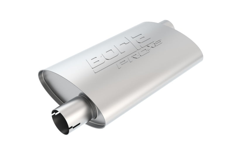 Borla Pro-XS Oval 2.25-Inch Offset Notched Muffler with Reversible Design