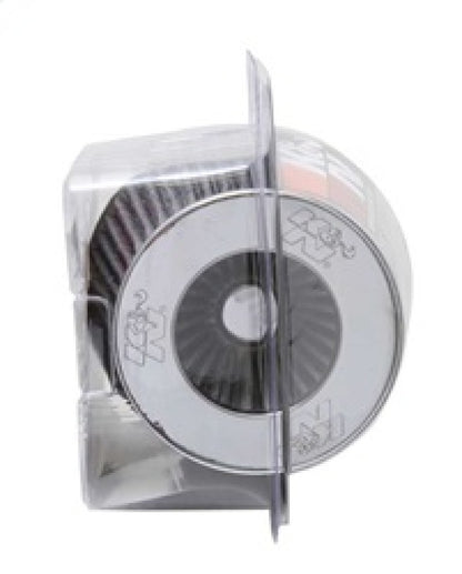 K&N Engineering Universal Chrome Round Tapered Air Filter Part RG-1001WT – 4-Inch Flange ID, 5.5-Inch Height