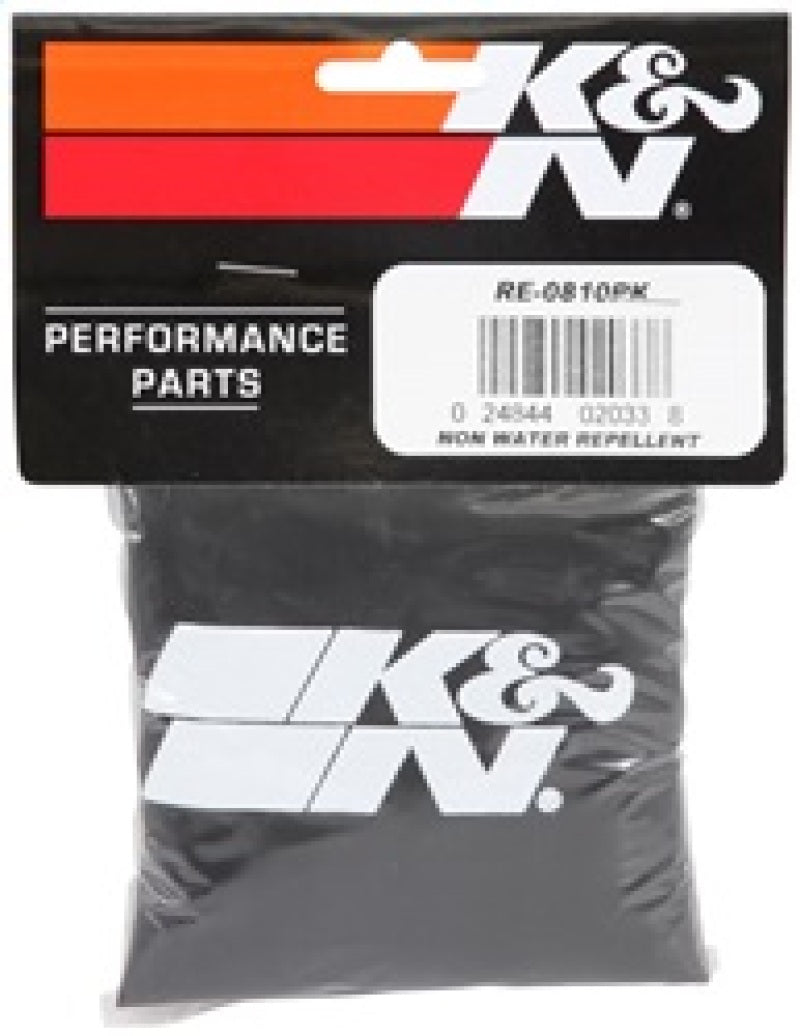 K&N Engineering RE-0810PK Universal Round Tapered Filter Wrap – Black, 6-inch Base, 4.625-inch Top, 9-inch Height