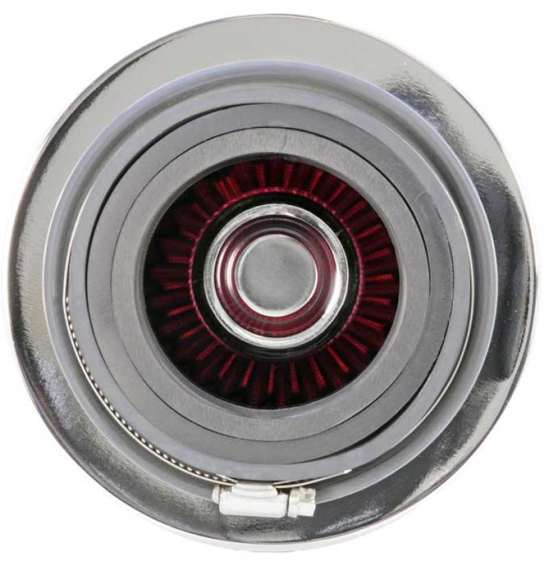 K&N Engineering Universal Air Filter Chrome Round Tapered – 4-inch Flange ID x 1.125-inch Flange Length x 5.5 inches Height