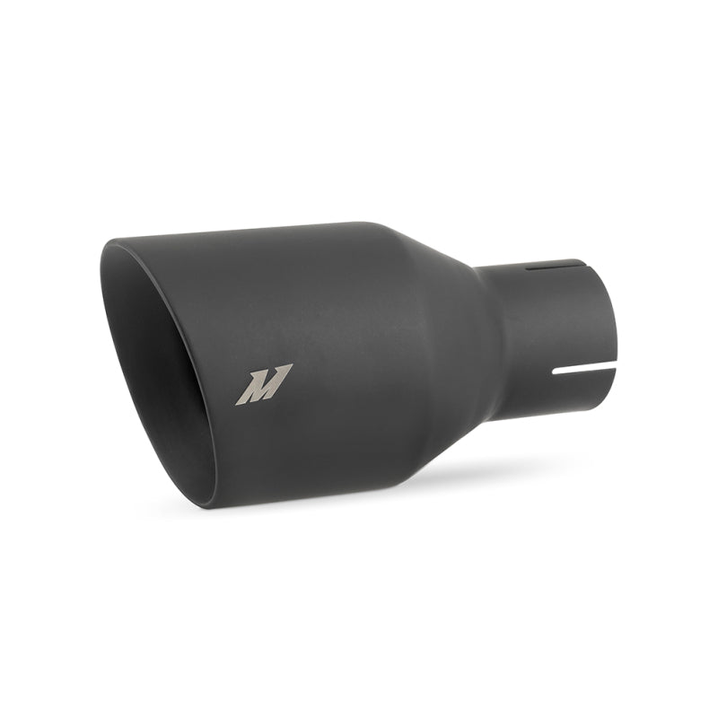 Mishimoto Clamp-on Double Wall Exhaust Tip 2.5 Inch Inlet Slash Cut - Matte Black or Polished Finish