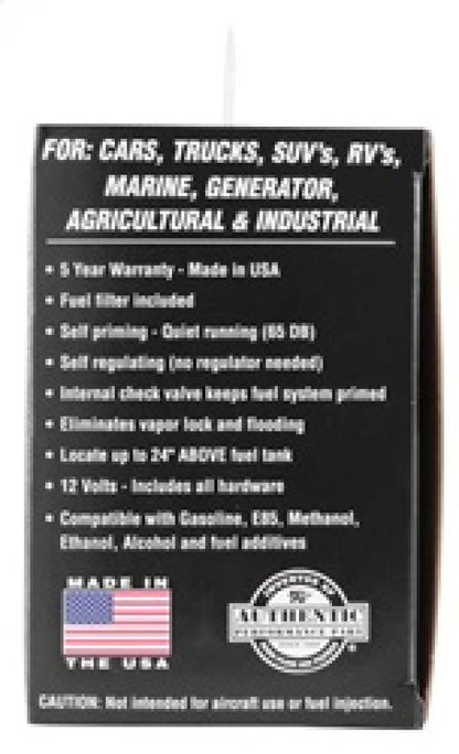 K&N Engineering Performance Electric Fuel Pump 1-2 PSI – Universal Inline Fuel Pump with Filter and Hardware