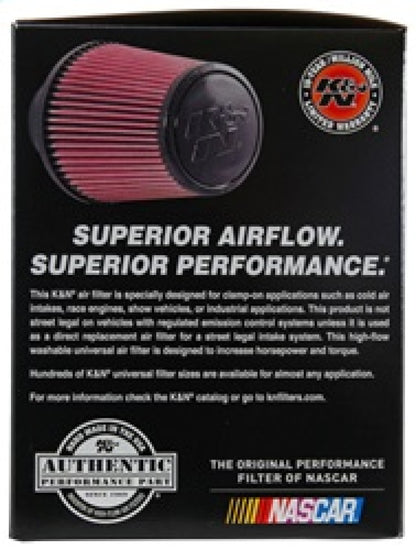 K&N Engineering Universal Air Filter Part RE-0850 – 4 Inch Flange, Reusable Washable Air Intake Filter