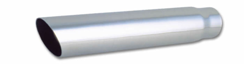 Vibrant 3-Inch Round Stainless Steel Truck/SUV Exhaust Tip – 18 Inch Length, Single Wall Angle Cut