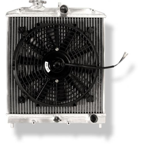 BLOX Racing 1992-2000 Honda Civic 1/2 Core 2 Row Radiator - Performance Aluminum Replacement
