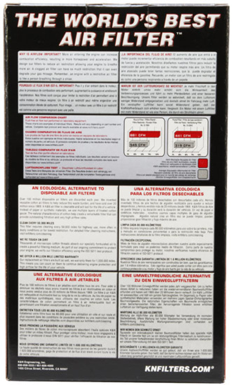 K&N Engineering E-3471 Oval Drop-In Air Filter - 8.785in x 5.25in / 4.5in H for Enhanced Performance and Engine Protection