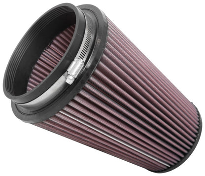 K&N Universal Clamp-On Air Filter for Jeep Wrangler - 5 Inch Flange / 6-1/2 Inch Body / 4-3/8 Inch Top / 8-3/4 Inch Height