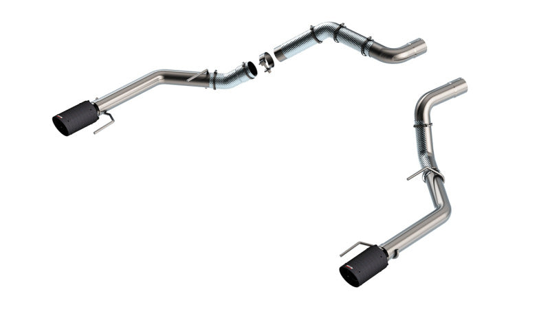 Borla 21-23 Ford Raptor 3-inch Tail Pipe Kit with Black Anodized Carbon Fiber Tips – Part Number 60727CFBA