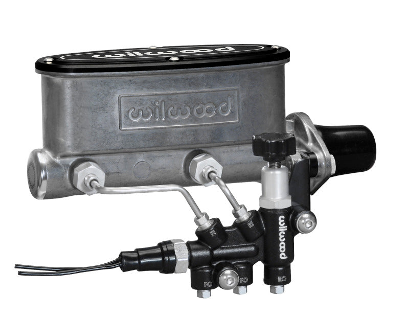 Wilwood HV Tandem Master Cylinder Kit with Combination Proportioning Valve – 1 Inch Bore, Black E-Coat Finish