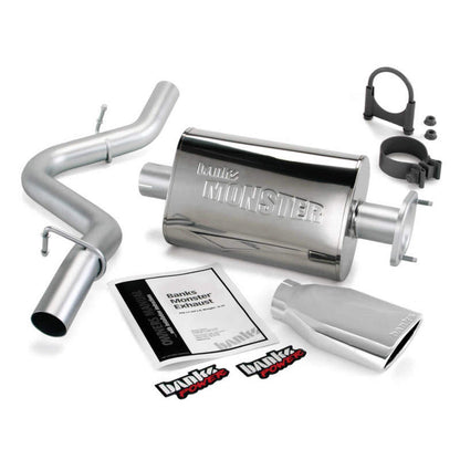Banks Power 04-06 Jeep Wrangler 4.0L Monster Exhaust System with Stainless Steel 2.5-Inch Tailpipe and Chrome Tip