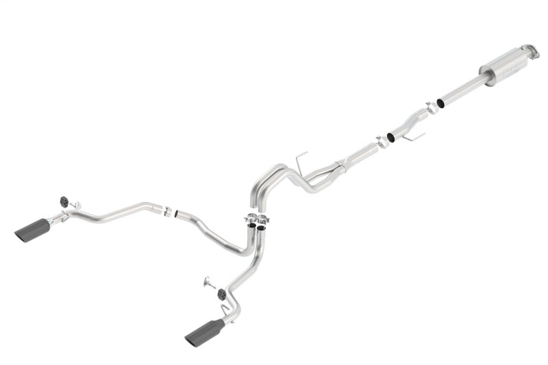 Borla ATAK Cat-Back Exhaust System for 2015-2016 Ford F-150 with 3.5L EcoBoost, Black Chrome Tips