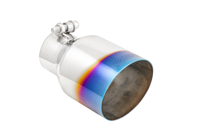 MBRP Burnt End Tip 2.5 in. ID, 4 in. OD, 6.5 in. Length – Single Wall Angle Cut Stainless Steel Exhaust Tip