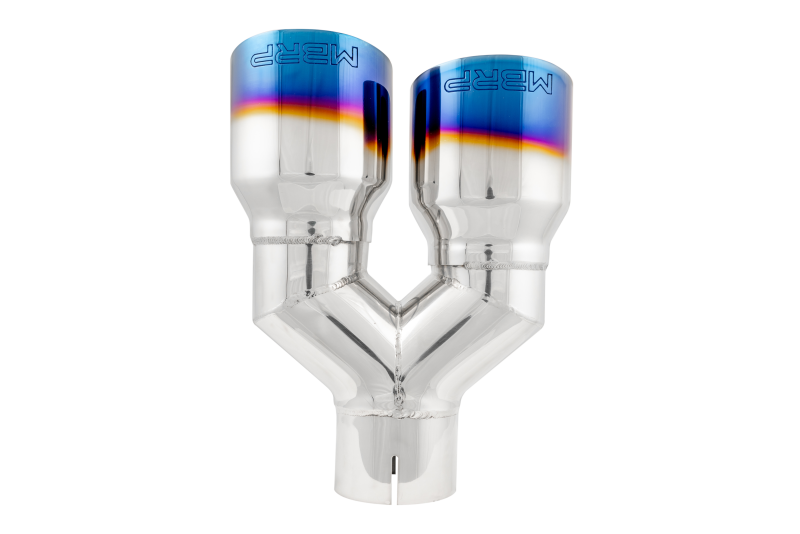 MBRP Burnt End Tip 2.5 Inch Inner Diameter, Dual 3.5 Inch Outer Diameter Out, 9.5 Inch Length, Single Wall T304 Stainless Steel