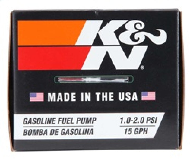 K&N Engineering Performance Electric Fuel Pump 1-2 PSI – Universal Inline Fuel Pump with Filter and Hardware