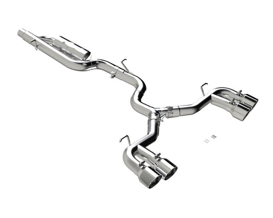 MBRP Armor Pro Series 3-Inch Cat-Back Exhaust System for Volkswagen Golf R MK8 (2022-2024) with Quad Split Rear Exit and 4.5-Inch Tips