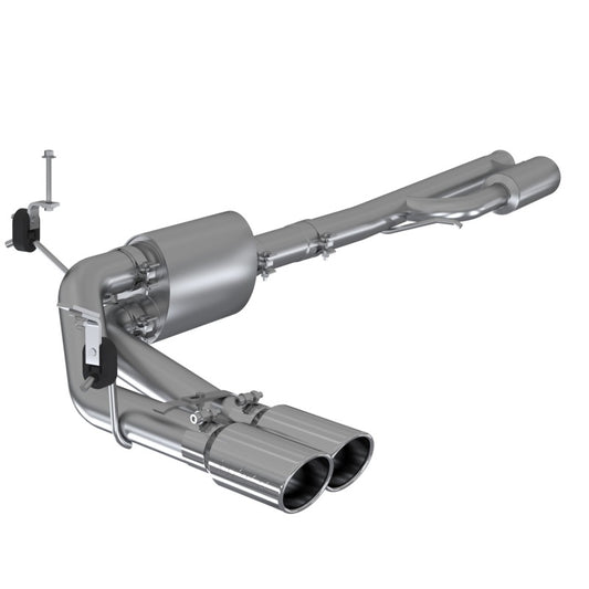 MBRP Armor Pro Series Exhaust System for 2019 Chevrolet Silverado 1500 and GMC Sierra 1500 – T304 Stainless Steel, Dual Side Exit with 4-inch Tips