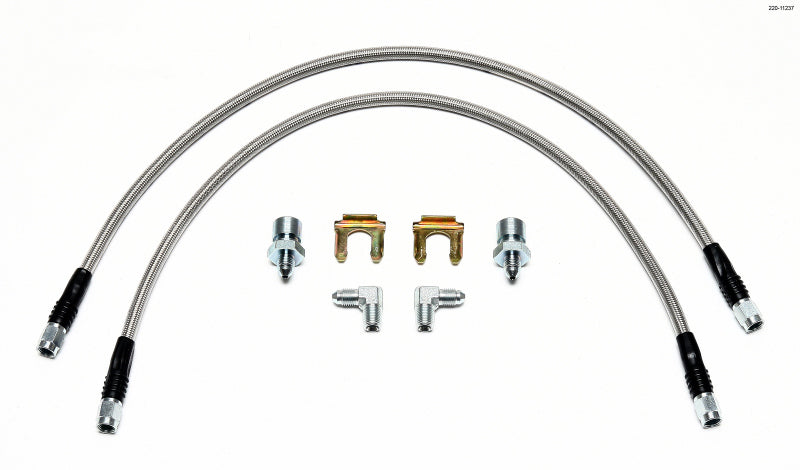 Wilwood Flexline Kit 22 Inch - 3/8-24 to 90 Degree - Automotive Hydraulic Brake Line