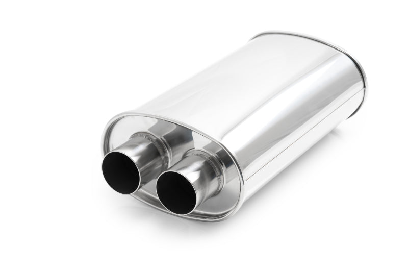Vibrant Universal StreetPower 3-inch Stainless Steel Dual In-Out Oval Muffler