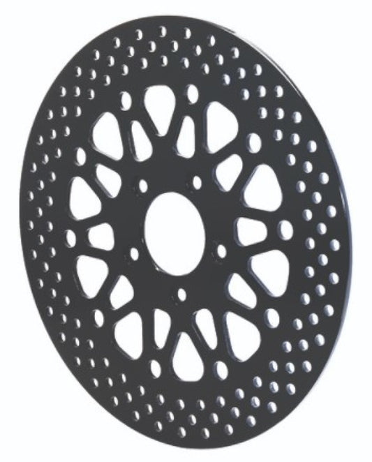 Wilwood Stainless Steel Front Rotor for Harley-Davidson Motorcycles 2008 and Up with Black Finish - 11.80 x .196 inches, 5 on 3.25in bolt pattern