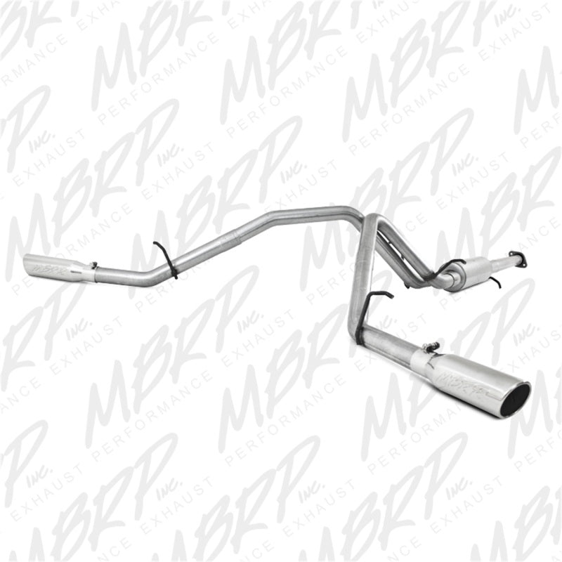 MBRP Armor Lite Series Cat Back Exhaust System for 2007-2008 Chevrolet Silverado 1500 and GMC Sierra 1500 - Dual Split Side Exit with 3.5 Inch Tips
