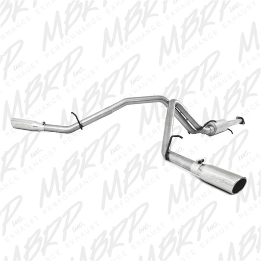 MBRP Armor Lite Series Cat Back Exhaust System for 2007-2008 Chevrolet Silverado 1500 and GMC Sierra 1500 - Dual Split Side Exit with 3.5 Inch Tips