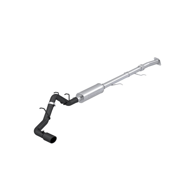 MBRP 2023+ Chevy Colorado and GMC Canyon Armor BLK Series 3-Inch Cat-Back Exhaust System with Black Coated Aluminized Steel and Single Side Exit
