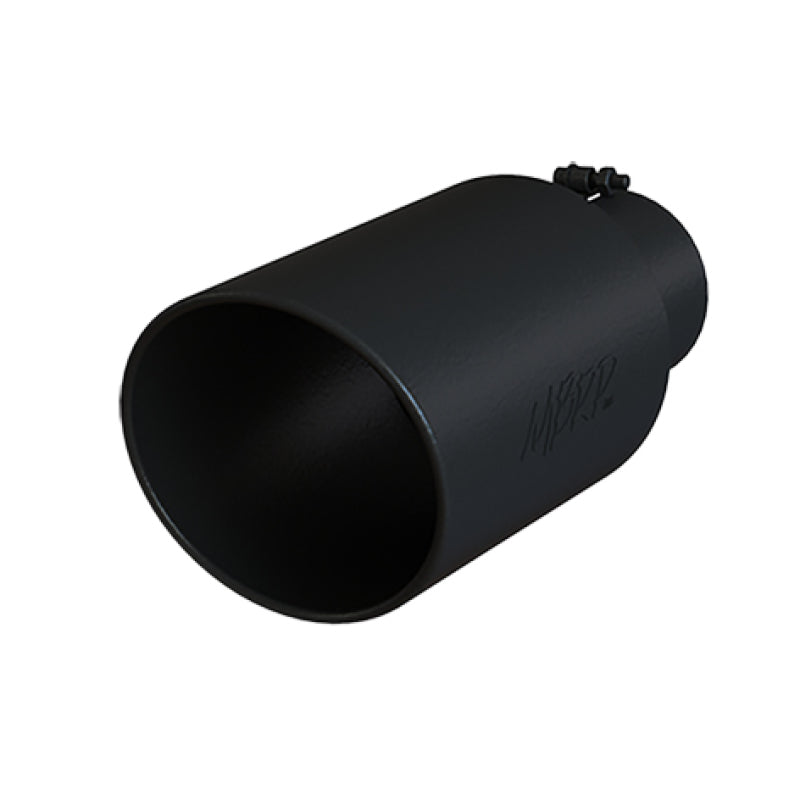 MBRP Universal Black Coated Exhaust Tip - 8-inch Outer Diameter, 5-inch Inlet, 18-inch Length