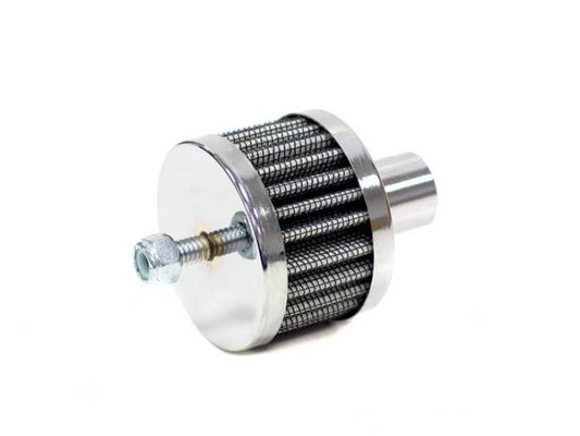 K&N Engineering 62-1120 Chrome Steel Crankcase Vent Filter with 3/4 inch Tube for Classic and Racing Applications