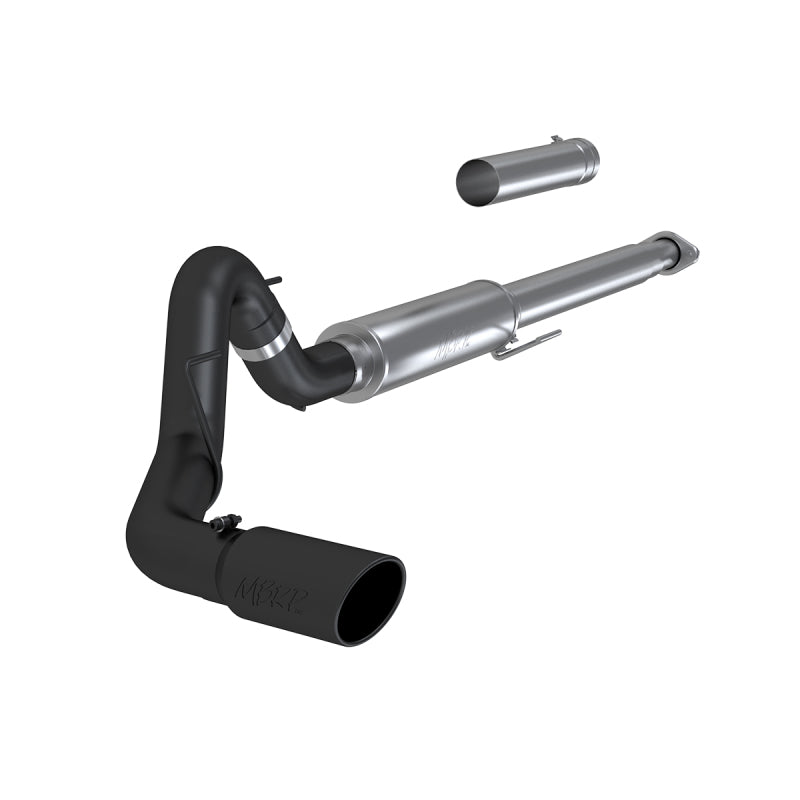 MBRP Armor BLK Series 4-inch Cat Back Exhaust System for Ford F-150 2015-2016 with Black Coated Finish