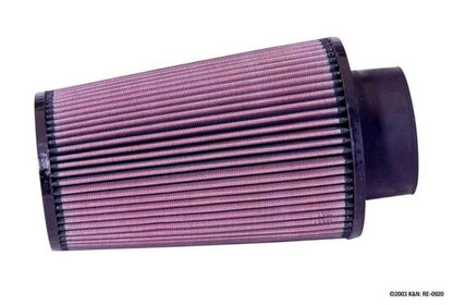 K&N Engineering Universal Rubber Air Filter – 3.5 Inch ID, 6 Inch Base, 4-5/8 Inch Top, 9 Inch Height