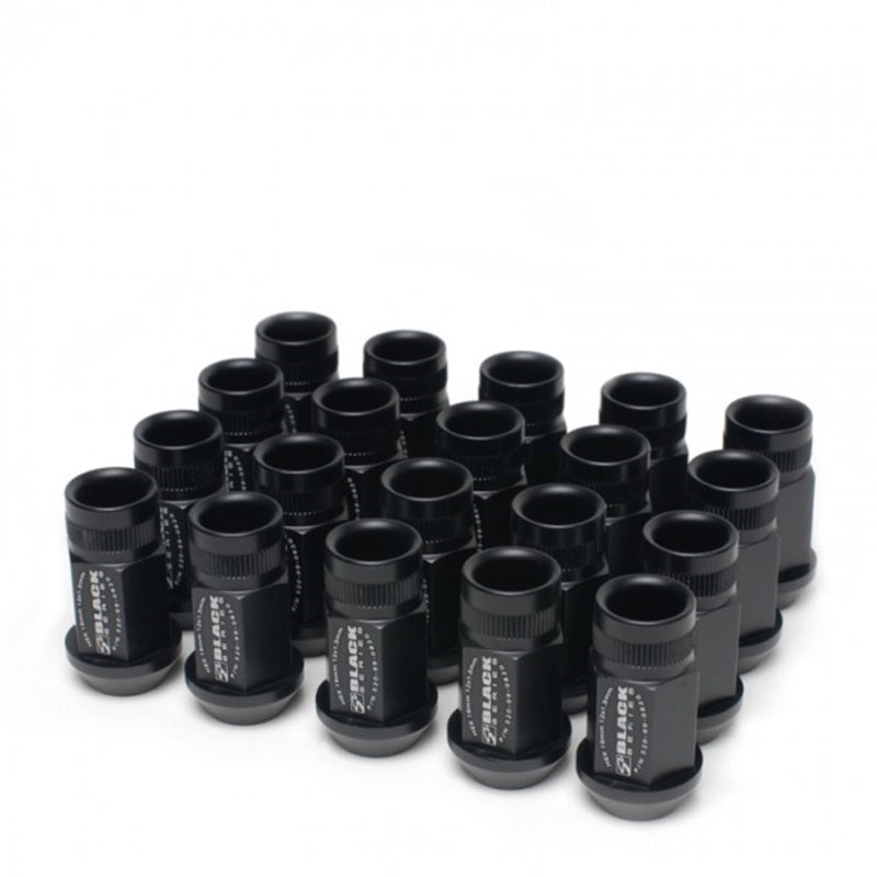 Skunk2 Black Series Forged Lug Nut Set for Honda, Acura, Mitsubishi, Scion, and Toyota – 12 x 1.5 Thread, 16 Pieces