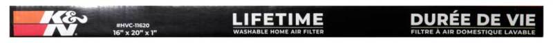 K&N HVAC Filter - 16 x 20 x 1 - Reusable and Washable Pleated Synthetic Air Filter for Home HVAC Systems