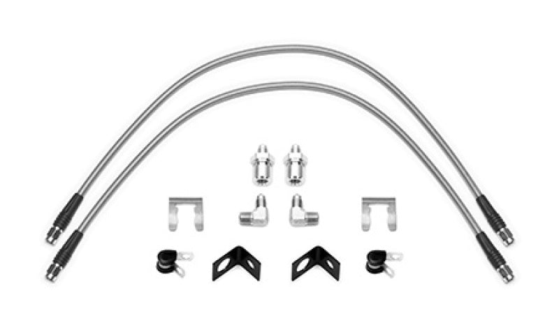 Wilwood Flexline Kit 25 Inch - 3/8-24 to 90 Degree | Automotive Brake Line Extension