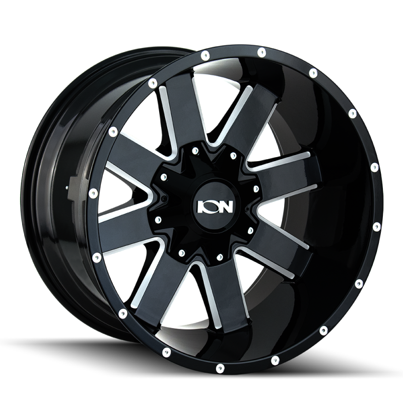 ION Wheels Type 141 17x9 Gloss Black Milled Wheel with Dual Bolt Pattern
