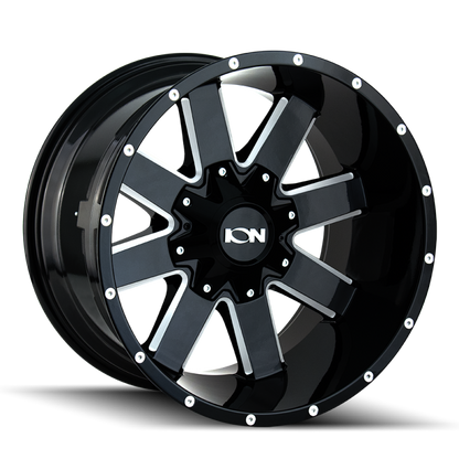 ION Wheels Type 141 17x9 Gloss Black Milled Wheel with Dual Bolt Pattern