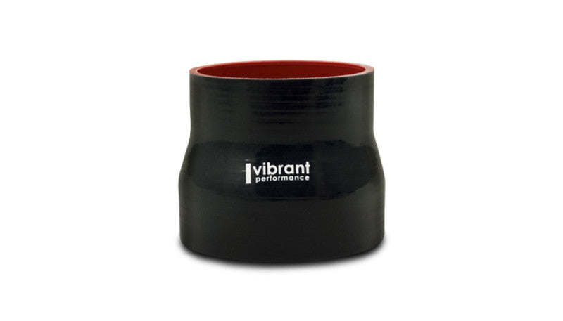 Vibrant 3.5-inch to 4.25-inch Silicone Transition Hose with Aramid Reinforcement - Black
