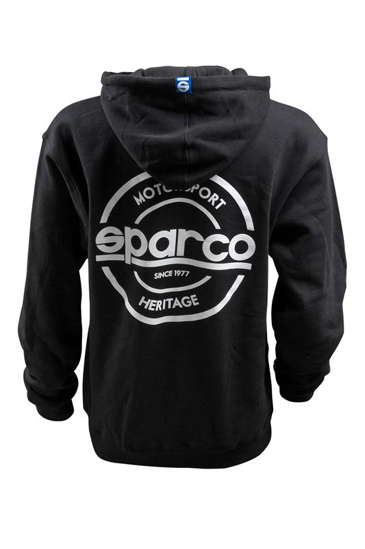 SPARCO Hooded Sweatshirt S-Seal Black Medium - Comfortable Automotive Apparel