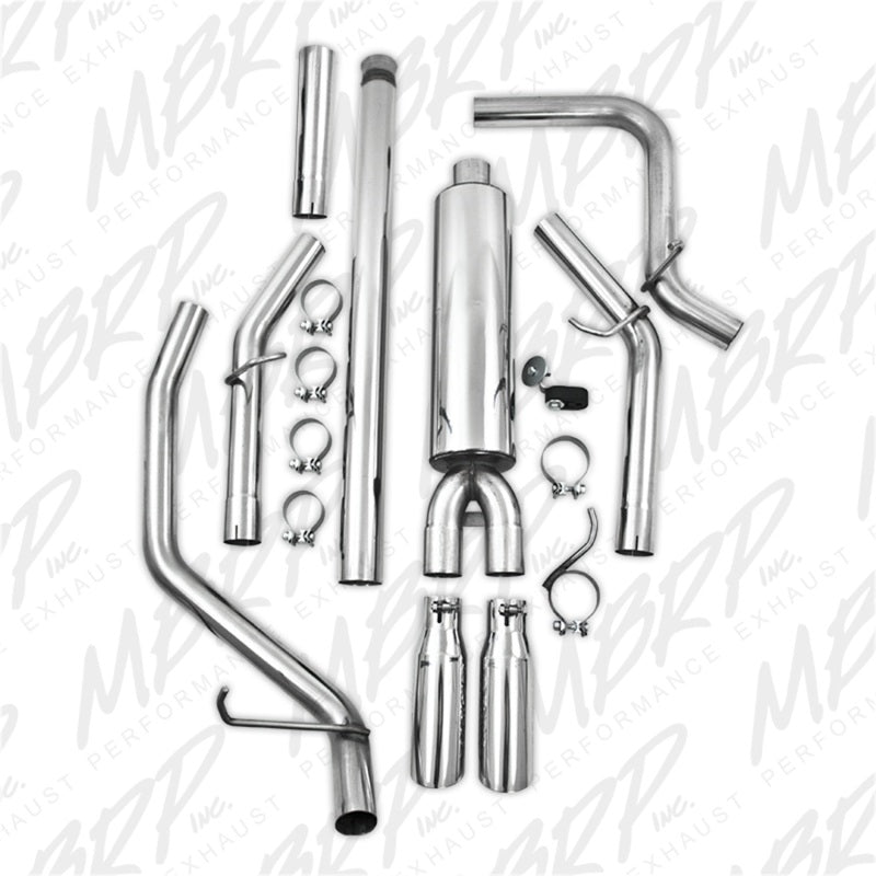 MBRP Armor Plus Series Cat Back Exhaust System for Chevrolet Silverado & GMC Sierra 1500 – 3 Inch T409 Stainless Steel Dual Split Side Exit