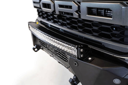 Addictive Desert Designs HoneyBadger Front Bumper for Ford Raptor 2021-2023 with Light Mounts and Satin Black Finish
