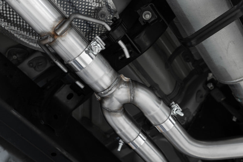 MBRP Armor Lite Series 2022-2023 Toyota Tundra 3.5L Dual Cat-Back Exhaust System with 4-Inch Single Side Exit Rolled Tip