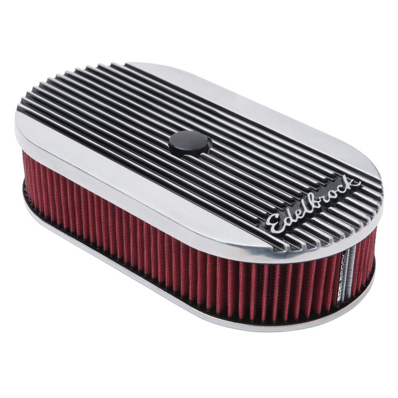 Edelbrock Elite II Round Air Cleaner Part #4273 – Polished Aluminum with High-Quality Washable Filter