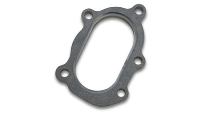 Vibrant GT25R / GT28R Discharge Flange with Oval Outlet - 304 Stainless Steel or Mild Steel, 5 Bolt, 1/2 Inch Thickness