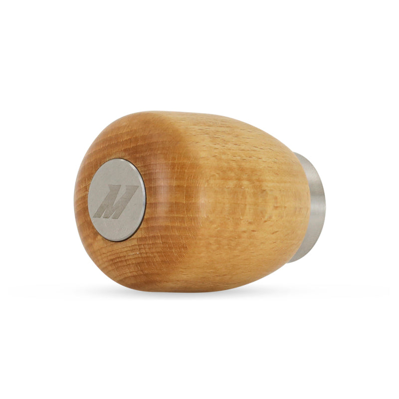 Mishimoto Short Steel Core Beech Wood Shift Knob - Elegant and Durable Manual Transmission Accessory