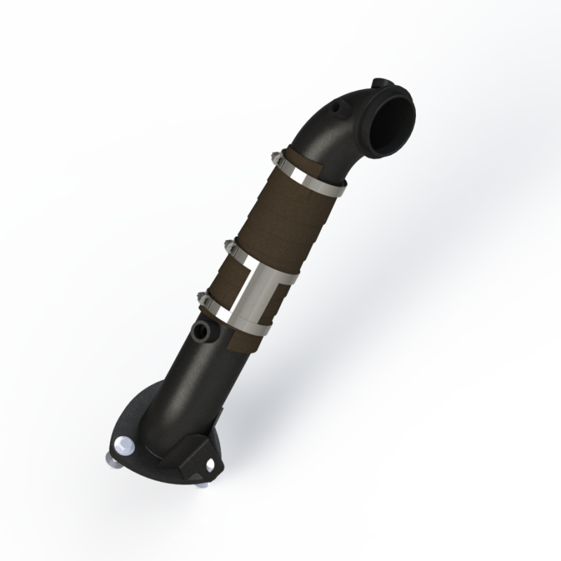 MBRP 15-16 Chevy/GMC 6.6L Duramax 3-Inch Down Pipe with 3 Bolt Flange - Improved Exhaust Flow