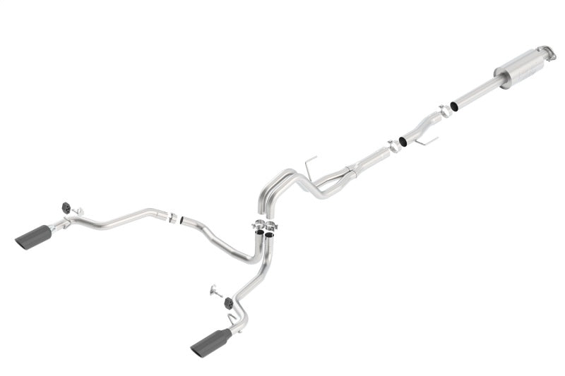 Borla ATAK Cat-Back Exhaust System for 2015-2016 Ford F-150 with 3.5L EcoBoost, Black Chrome Tips