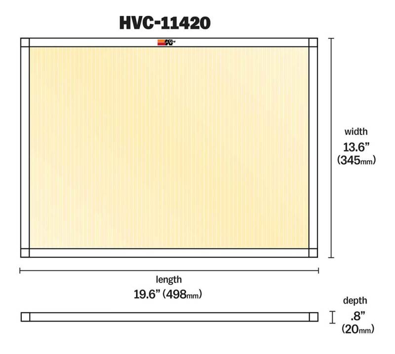 K&N HVAC Filter 14 x 20 x 1 - Washable, Reusable MERV 11 Pleated Synthetic Filter for Home HVAC Systems