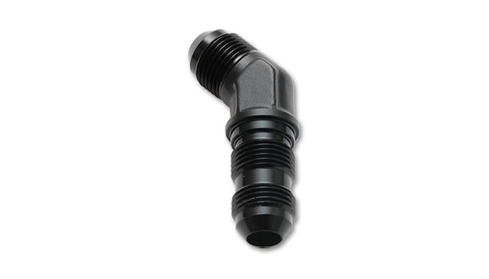 Vibrant -6AN Bulkhead Adapter 45 Degree Elbow Fitting in Anodized Black