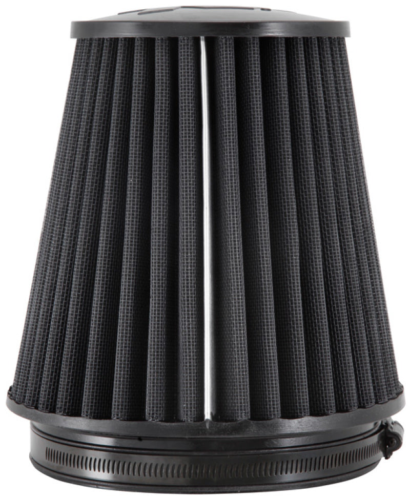 K&N Engineering RU-3101HBK Black Universal Rubber Round Tapered Air Filter - 6 inch Flange, 8 inch Height