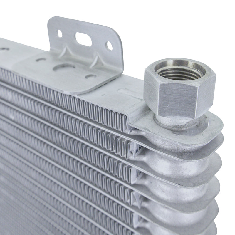 Mishimoto 13-Row Stacked Plate Transmission Cooler - Silver | Heavy-Duty Universal Cooling Solution